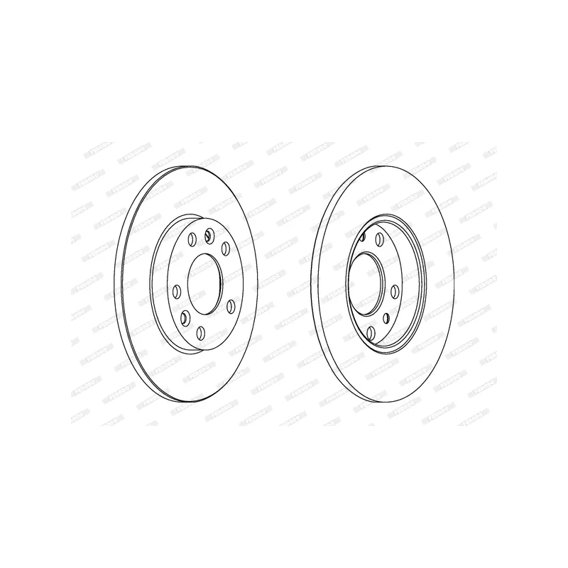 Jeu de 2 disques de frein arrière FERODO DDF558