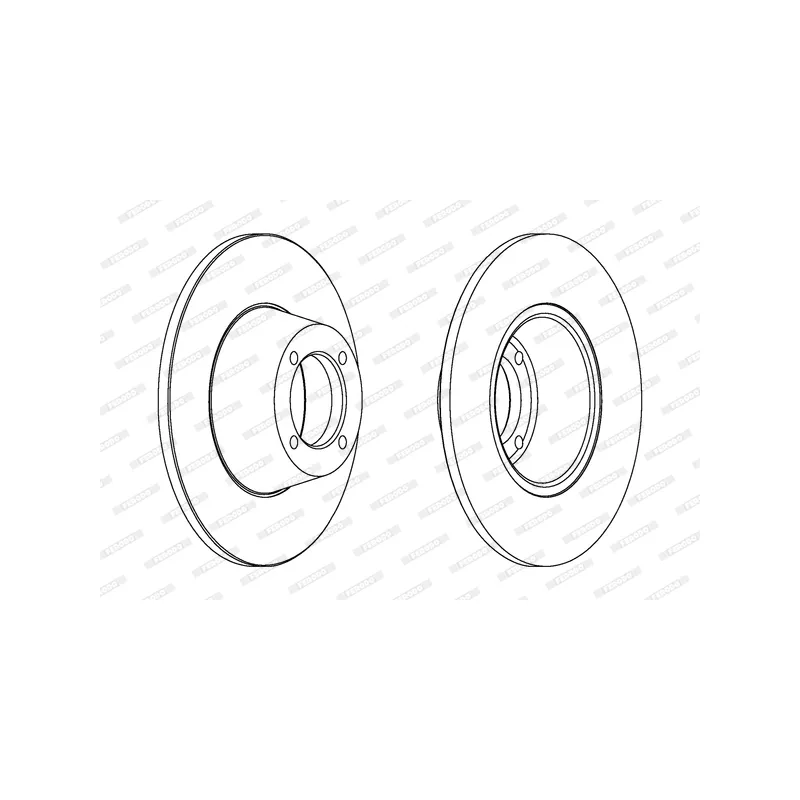 Jeu de 2 disques de frein avant FERODO DDF559