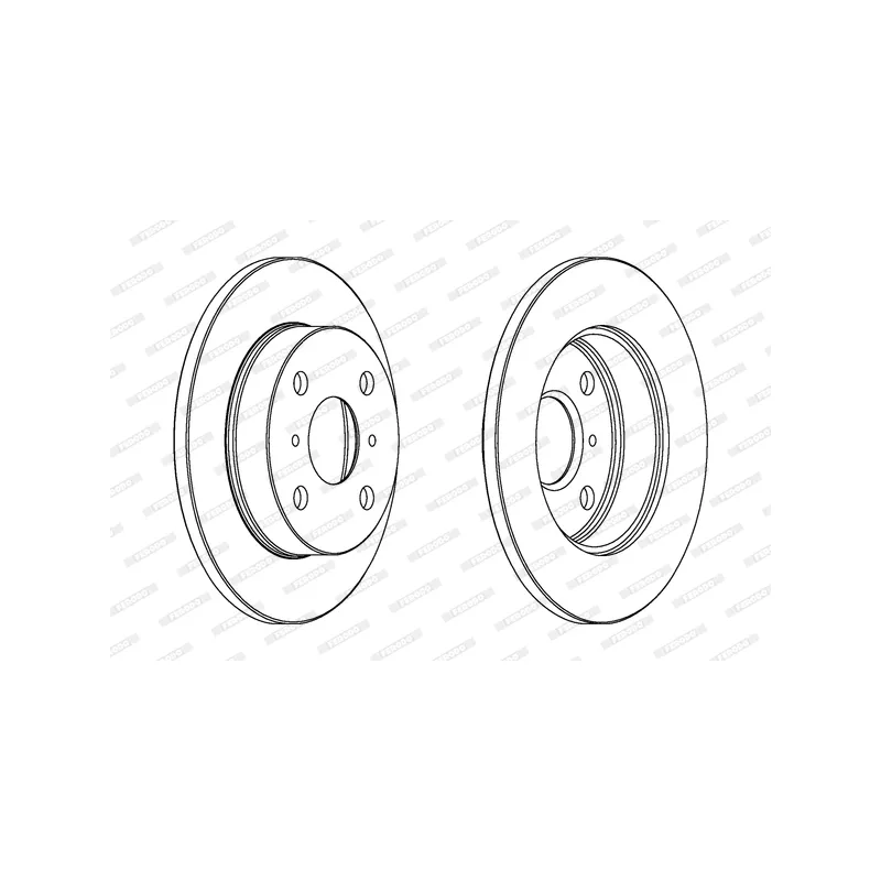 Jeu de 2 disques de frein avant FERODO DDF566