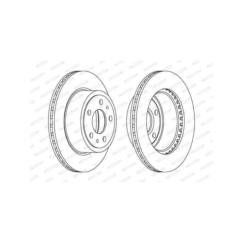 Jeu de 2 disques de frein arrière FERODO DDF574