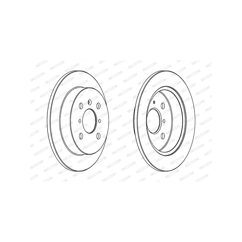 Jeu de 2 disques de frein arrière FERODO DDF650