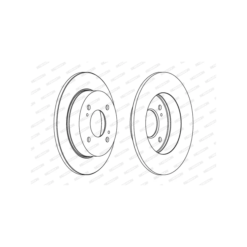 Jeu de 2 disques de frein arrière FERODO DDF674