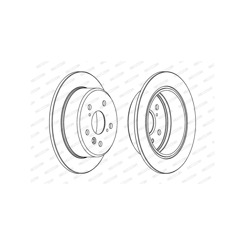 Jeu de 2 disques de frein arrière FERODO DDF684