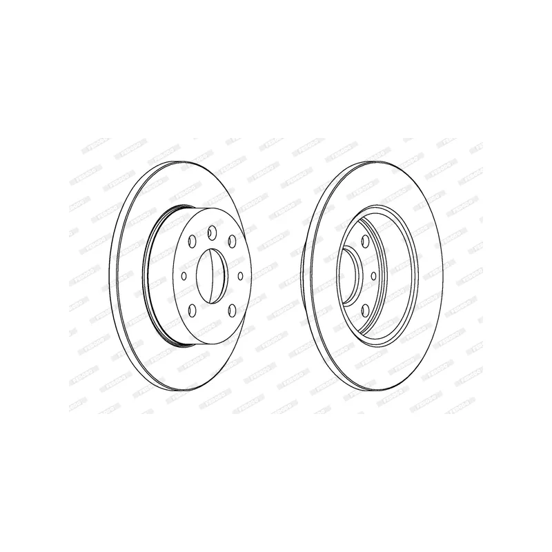 Jeu de 2 disques de frein avant FERODO DDF755