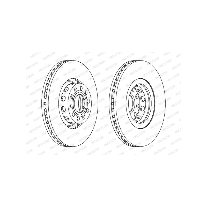 Jeu de 2 disques de frein avant FERODO DDF954