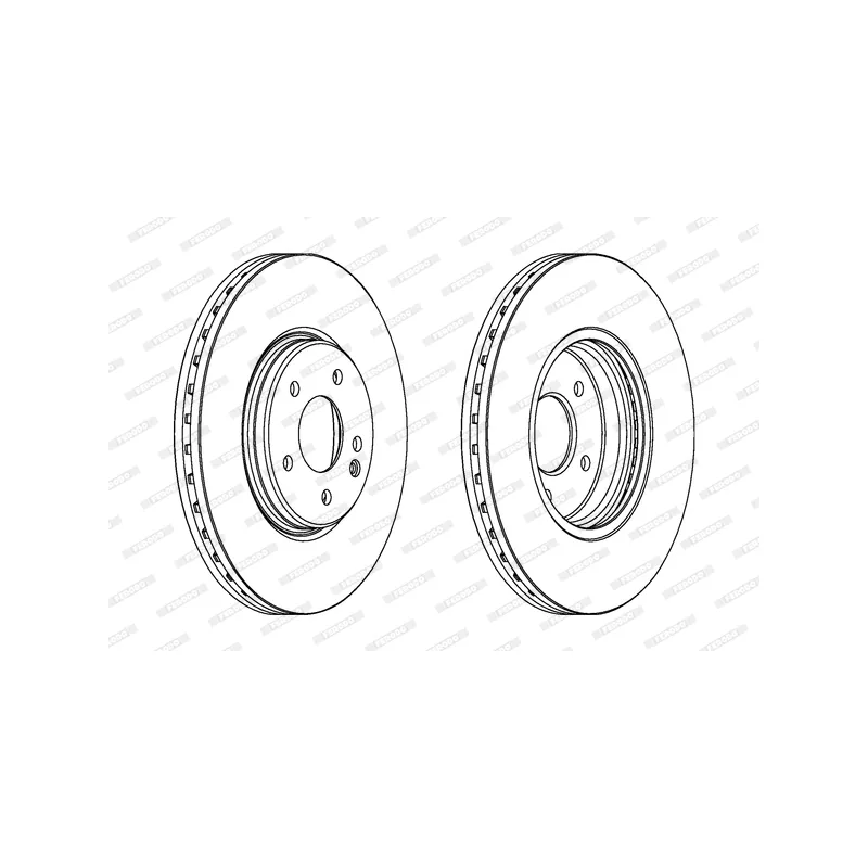 Jeu de 2 disques de frein avant FERODO DDF964