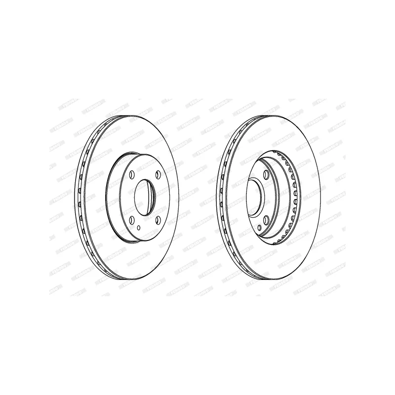 Jeu de 2 disques de frein avant FERODO DDF975