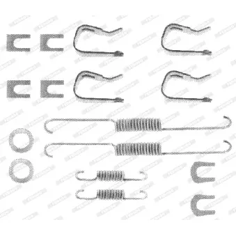 Kit d'accessoires, mâchoire de frein FERODO FBA140