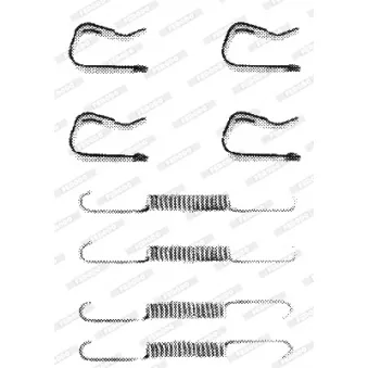 Kit d'accessoires, mâchoire de frein FERODO FBA141
