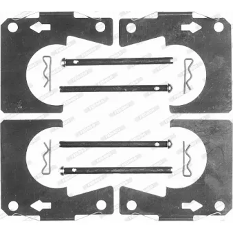 Kit d'accessoires, plaquette de frein à disque FERODO FBA406