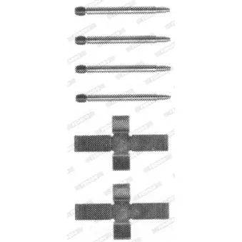 Kit d'accessoires, plaquette de frein à disque FERODO FBA422