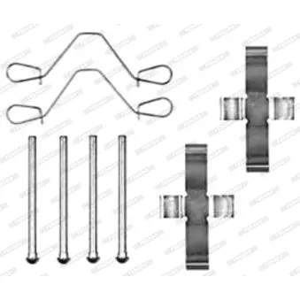 Kit d'accessoires, plaquette de frein à disque FERODO FBA440