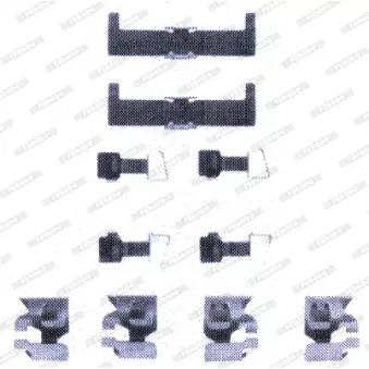 Kit d'accessoires, plaquette de frein à disque FERODO FBA453