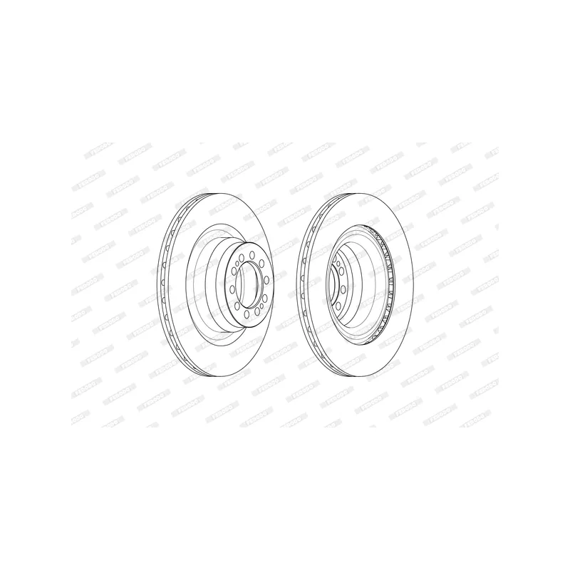 Jeu de 2 disques de frein avant FERODO FCR371A