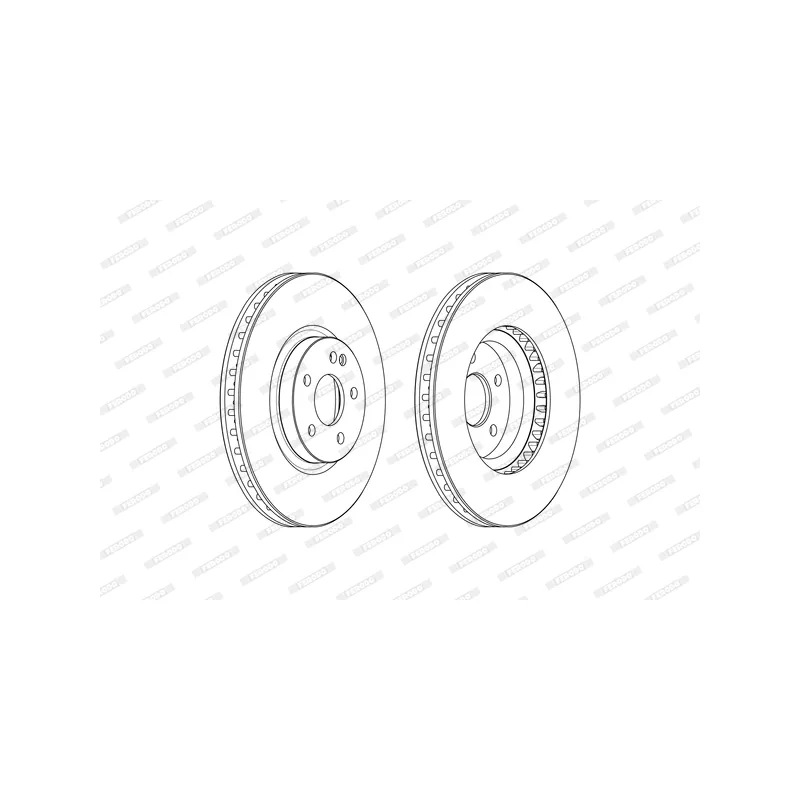 Jeu de 2 disques de frein avant FERODO FCR379A