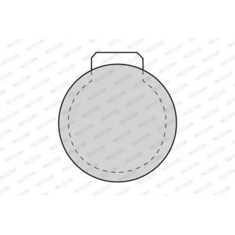 Jeu de 4 plaquettes de frein arrière FERODO FDB100