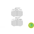 Jeu de 4 plaquettes de frein avant FERODO FDB434 - Visuel 2