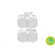 Jeu de 4 plaquettes de frein avant FERODO FDB455 - Visuel 2