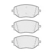 Jeu de 4 plaquettes de frein avant FERODO FDB5192 - Visuel 1