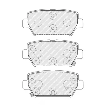 Jeu de 4 plaquettes de frein arrière FERODO FDB5406