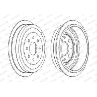 Tambour de frein FERODO FDR329809