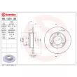 Jeu de 2 disques de frein avant BREMBO 08.1401.30 - Visuel 2