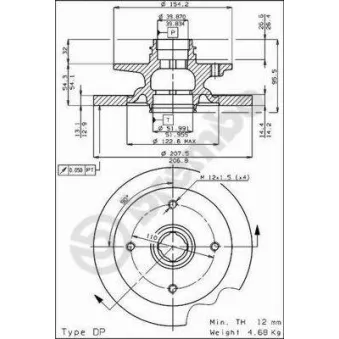 Jeu de 2 disques de frein avant BREMBO 08.3957.10