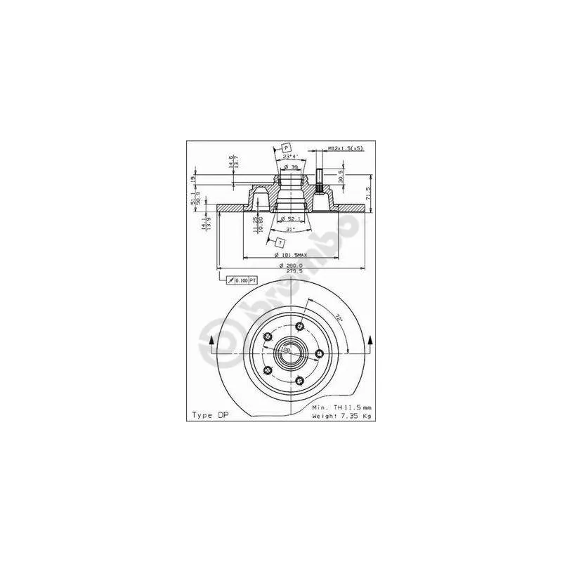 Jeu de 2 disques de frein avant BREMBO 08.4875.10