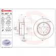 Jeu de 2 disques de frein arrière BREMBO 08.4927.10 - Visuel 2