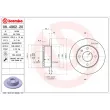 Jeu de 2 disques de frein avant BREMBO 08.4962.20 - Visuel 2