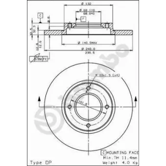 Jeu de 2 disques de frein avant BREMBO 08.4967.20