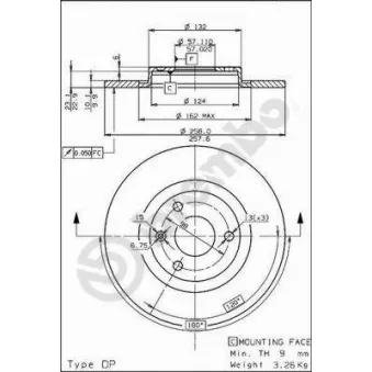 Jeu de 2 disques de frein avant BREMBO 08.5265.10