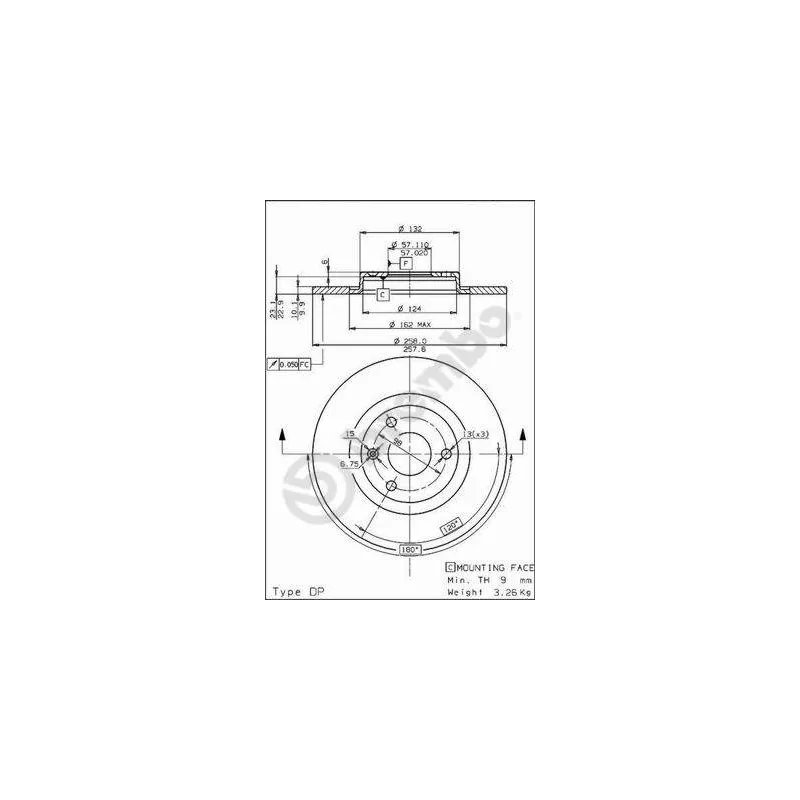 Jeu de 2 disques de frein avant BREMBO 08.5265.10