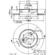 Jeu de 2 disques de frein arrière BREMBO 08.7211.76 - Visuel 2