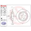 Jeu de 2 disques de frein arrière BREMBO 08.7607.11 - Visuel 2