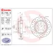 Jeu de 2 disques de frein arrière BREMBO 08.7765.1X - Visuel 2