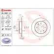 Jeu de 2 disques de frein arrière BREMBO 08.9081.31 - Visuel 2