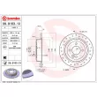 Jeu de 2 disques de frein arrière BREMBO 08.9163.1X - Visuel 2