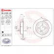 Jeu de 2 disques de frein arrière BREMBO 08.9163.21 - Visuel 2