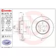 Jeu de 2 disques de frein arrière BREMBO 08.9175.11 - Visuel 2