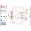 Jeu de 2 disques de frein arrière BREMBO 08.9511.1X - Visuel 2