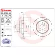 Jeu de 2 disques de frein arrière BREMBO 08.9580.21 - Visuel 2