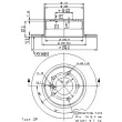 Jeu de 2 disques de frein arrière BREMBO 08.9859.81 - Visuel 2