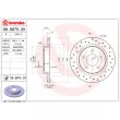 Jeu de 2 disques de frein arrière BREMBO 08.9975.2X - Visuel 2