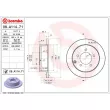 Jeu de 2 disques de frein arrière BREMBO 08.A114.71 - Visuel 2