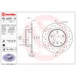 Jeu de 2 disques de frein arrière BREMBO 08.A205.1X - Visuel 2