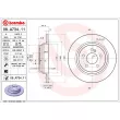 Jeu de 2 disques de frein arrière BREMBO 08.A734.11 - Visuel 2