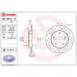 Jeu de 2 disques de frein arrière BREMBO 08.A912.1X - Visuel 2