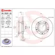 Jeu de 2 disques de frein arrière BREMBO 08.D505.20 - Visuel 2