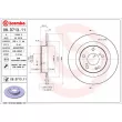 Jeu de 2 disques de frein arrière BREMBO 08.D713.11 - Visuel 2